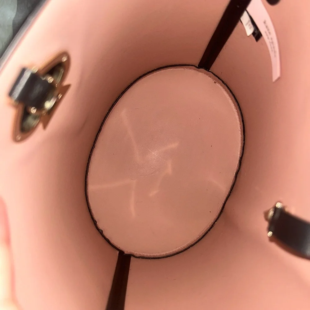 kate spade Black and Pink Trim Bucket Shoulder Bag - Picture 7 of 17